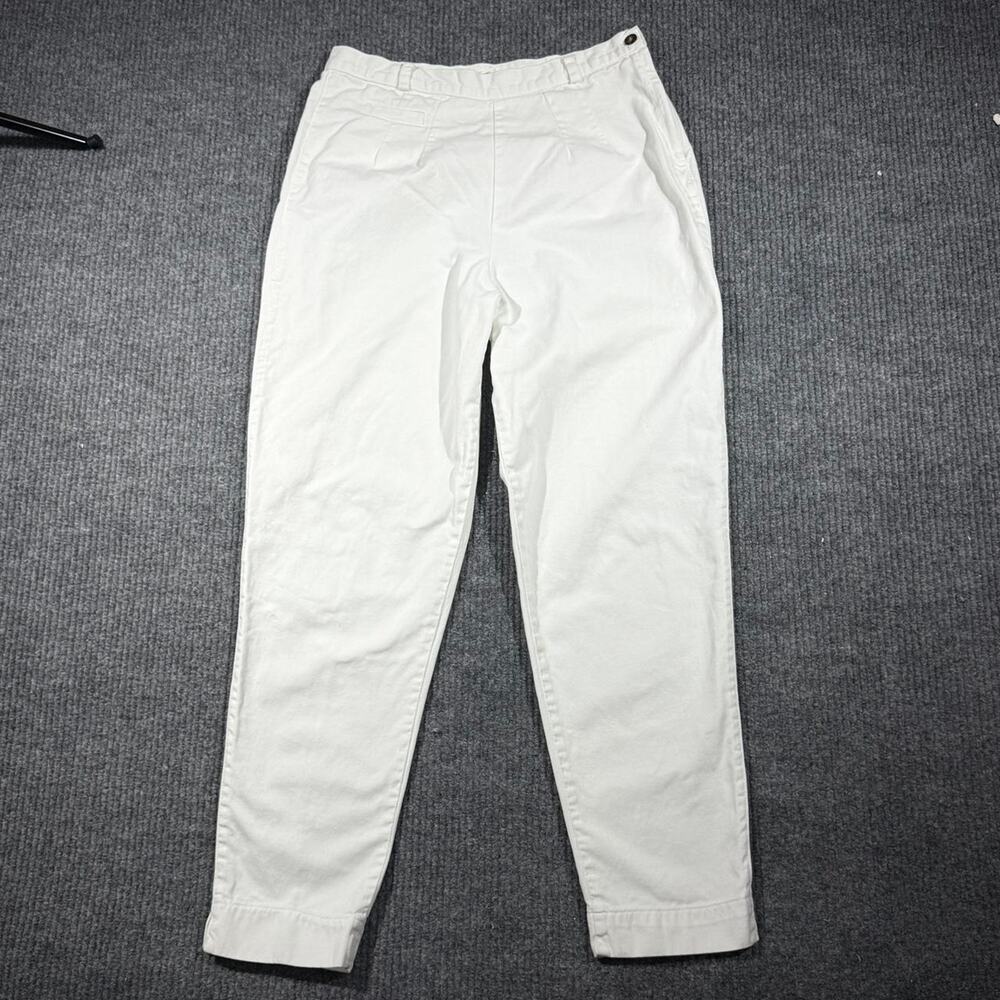 Vintage Z Cavaricci Pants Womens 31 White Highrise Side‎ Zipper Parachute USA
